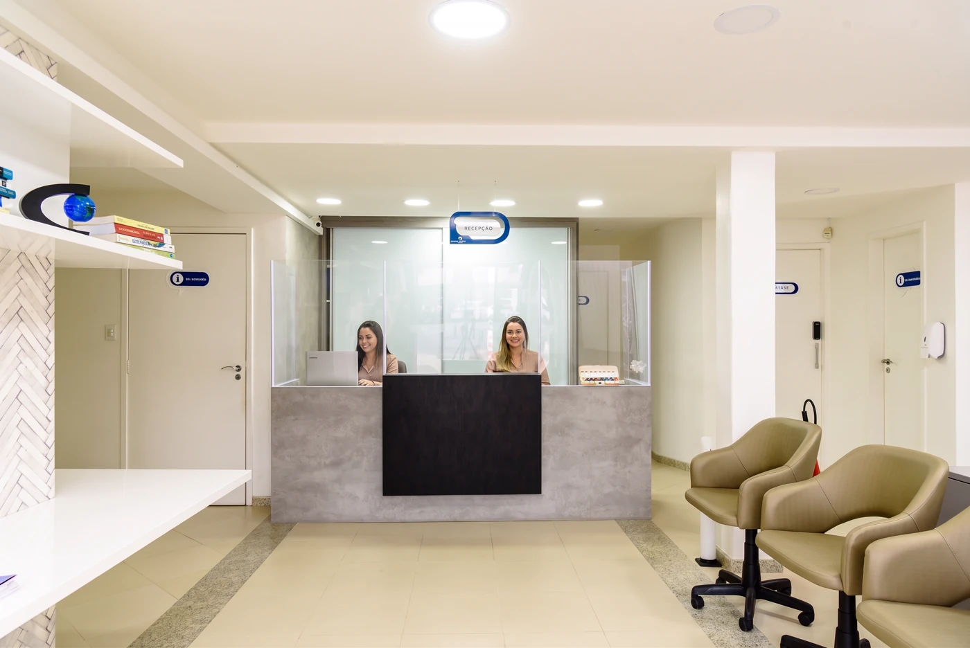 Recepção da unidade Luzia